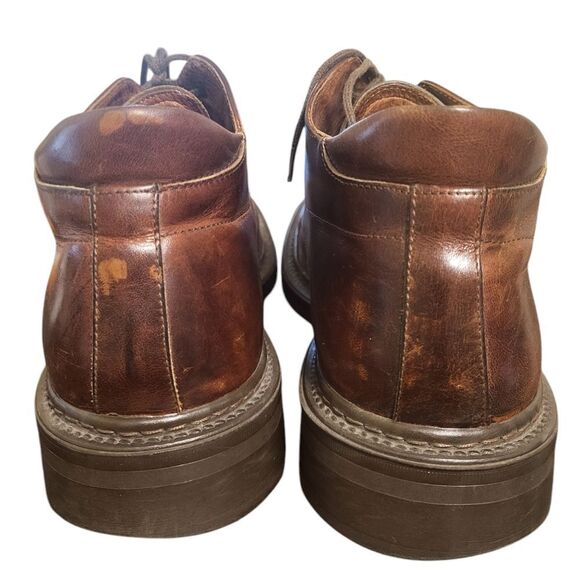 Johnston & Murphy Brown Leather Mens Lace Up Chukka Boots, Size 9 20-1688 - Picture 5 of 8